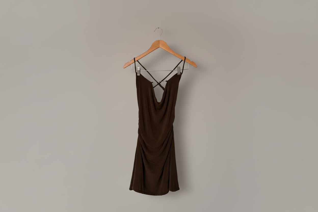 Vestido Piedras Marrón