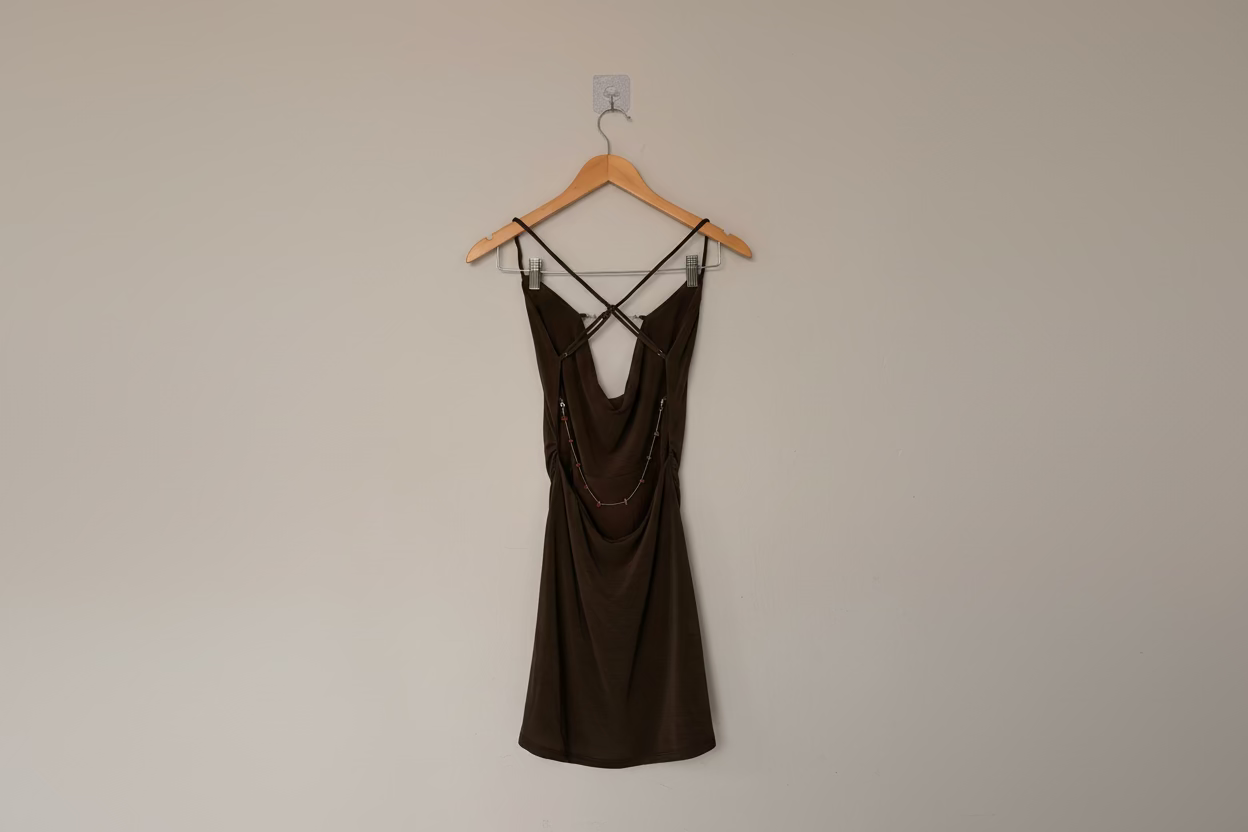 Vestido Piedras Marrón